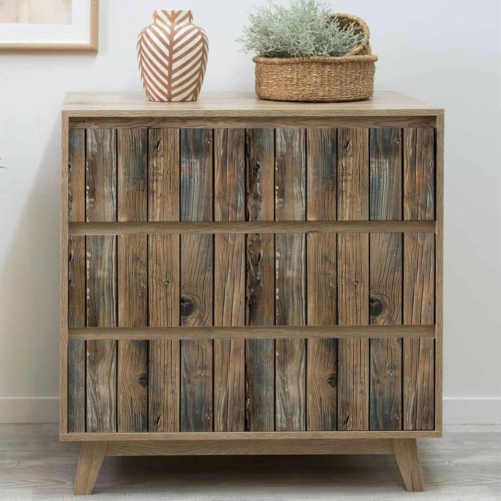 Retro Faux Wood Grain Peel And Stick Wallpaper Self-adhesive Wood Plank Wallpaper Roll Removable Vinyl Wall Covering For Restaurant