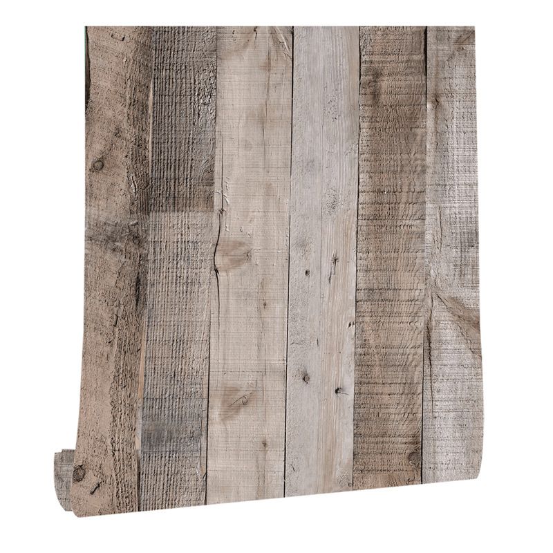Retro Faux Wood Grain Peel And Stick Wallpaper Self-adhesive Wood Plank Wallpaper Roll Removable Vinyl Wall Covering For Restaurant