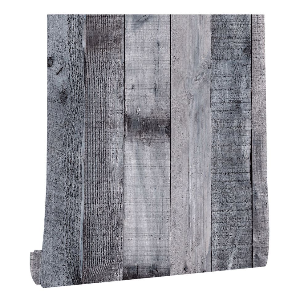 Retro Faux Wood Grain Peel And Stick Wallpaper Self-adhesive Wood Plank Wallpaper Roll Removable Vinyl Wall Covering For Restaurant