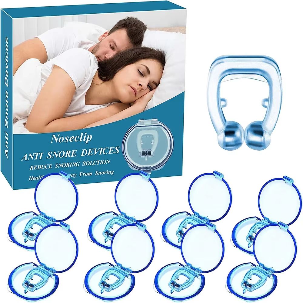 Silicone Magnetic Anti Snore Stop Snoring Nose Clip Sleep Tray Sleeping Aid Apnea Guard Night Device with Case Nose Clip Men's