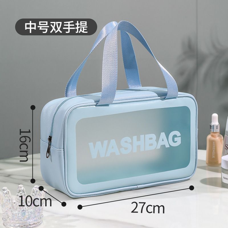 Pu Frosted Clear Makeup Box Waterproof Travel Toiletry Bag Large Capacity Portable Bath Storage Bag Children's Lunch Bag