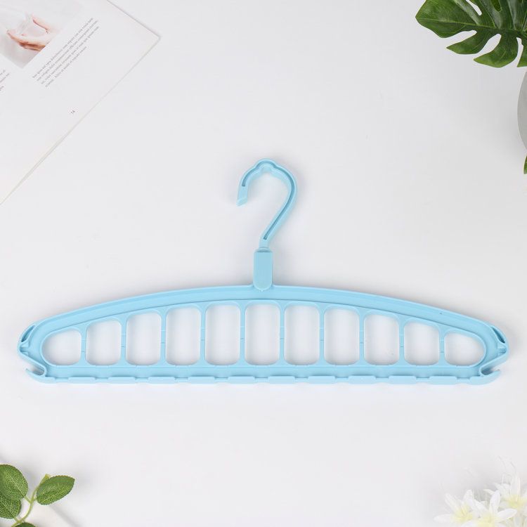 Folding Multi-Hole Clothes Hanger Non-slip Storage Rack Space Saving Clothes Rack Organizers For Wardrobe Jeans Trousers Scarf