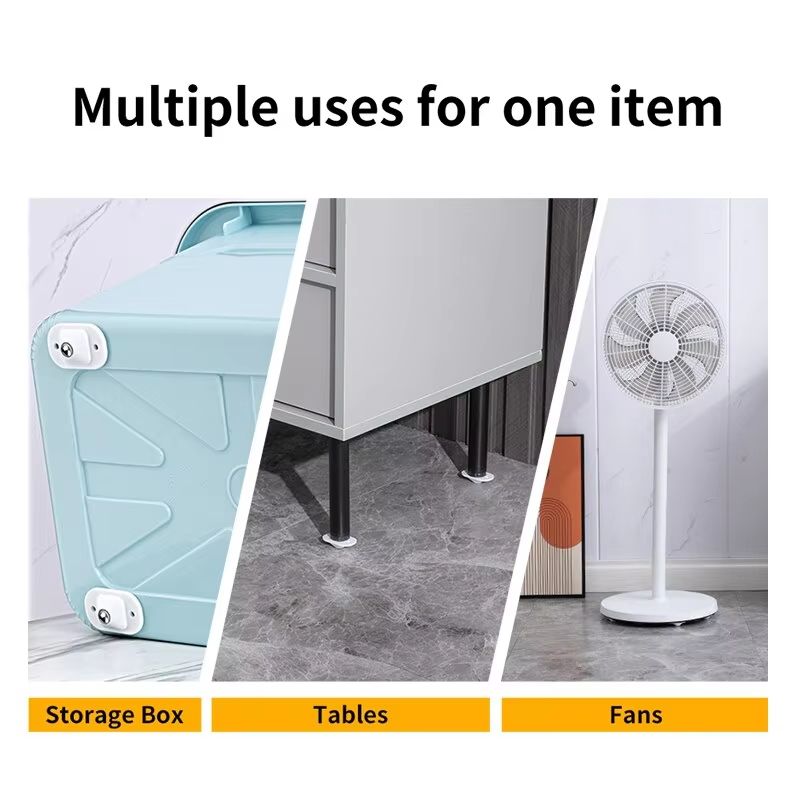 Self Adhesive Caster Mini Swivel Wheels Stainless Steel Universal 360 Degree Rotation Pulley for Furniture Storage Box