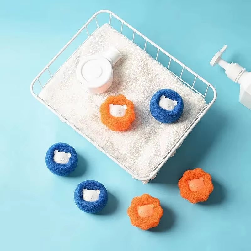Washing Machine Sponge Cleaning Ball Lint Removal Laundry Anti-tangling Sponge Washing Ball Magic Stain Removal Laundry