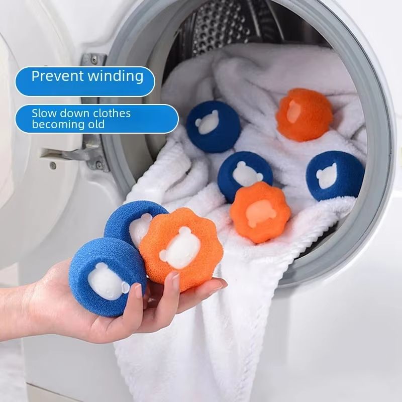Washing Machine Sponge Cleaning Ball Lint Removal Laundry Anti-tangling Sponge Washing Ball Magic Stain Removal Laundry