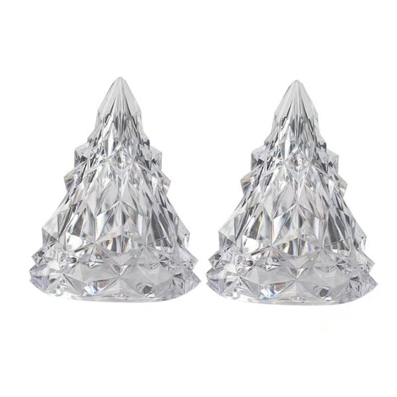 Christmas Tree Iceberg Lights Warm Light Color Crystal Lamp Snowy Mountain Romantic Nightlight LED Home Decor Sleep Light Gifts
