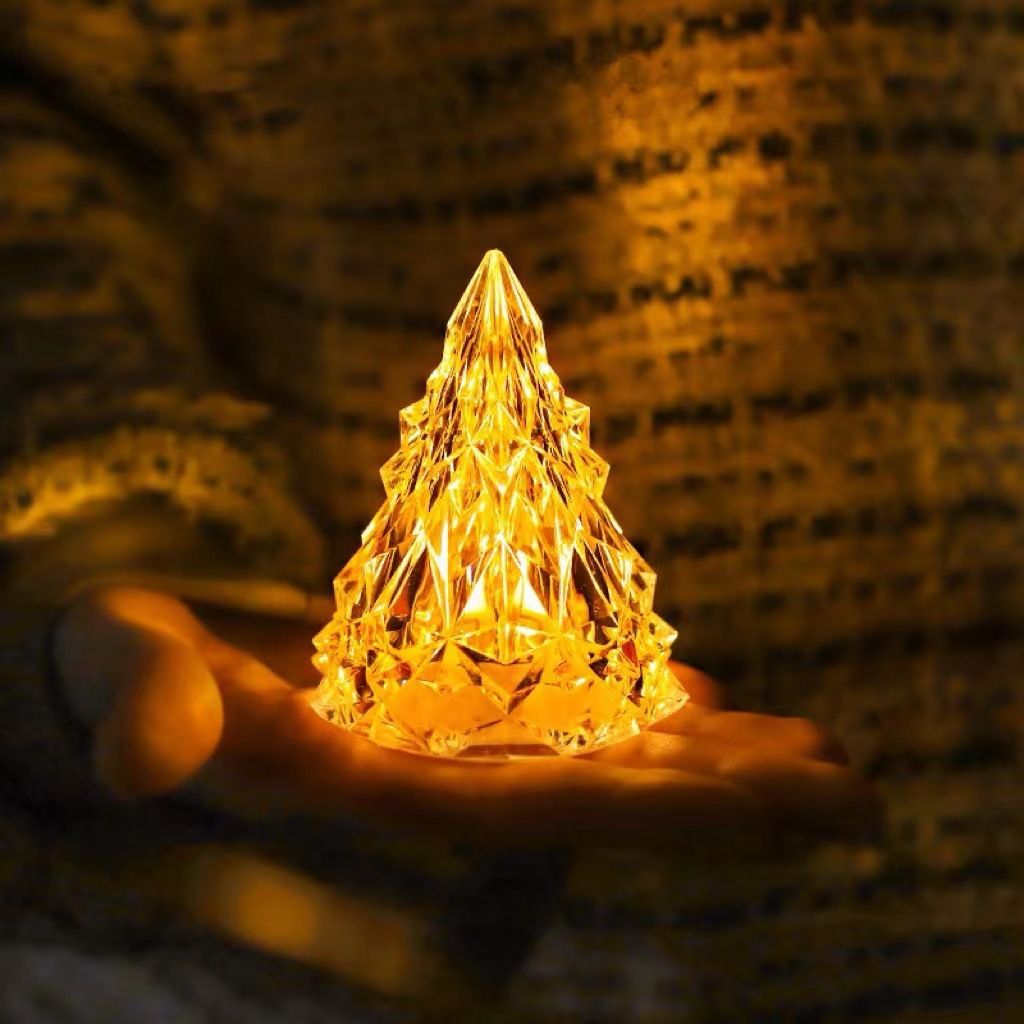 Christmas Tree Iceberg Lights Warm Light Color Crystal Lamp Snowy Mountain Romantic Nightlight LED Home Decor Sleep Light Gifts