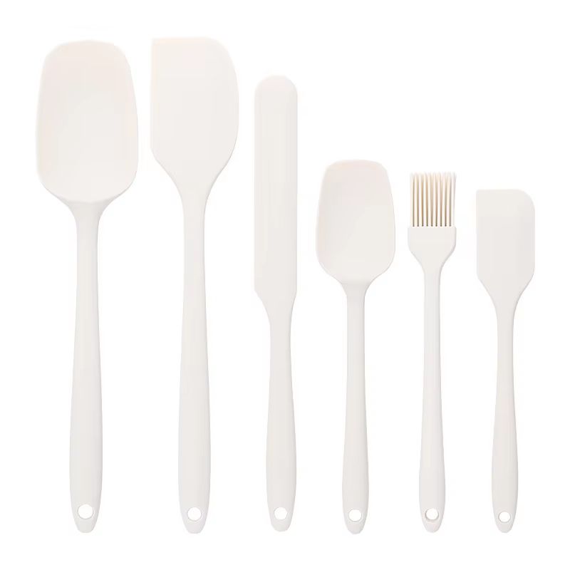 6pcs Silicone Spatula set for baking-cake frosting kit with brush, non-stick scrapers & cream spreads | cute kitchen gadgets
