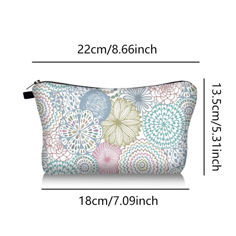 Makeup Bag Toiletry Pouch Cosmetic Bag with Zipper Travel Packing Bag 8.7x 5.3 Inch Small Cosmetic Bags Accessory Organizer