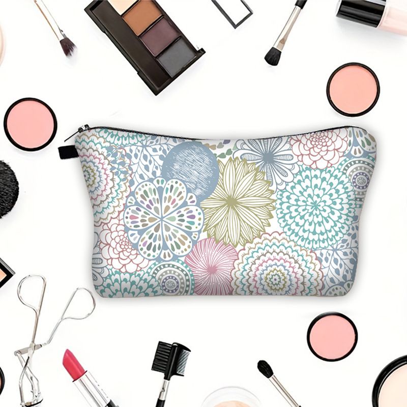 Makeup Bag Toiletry Pouch Cosmetic Bag with Zipper Travel Packing Bag 8.7x 5.3 Inch Small Cosmetic Bags Accessory Organizer