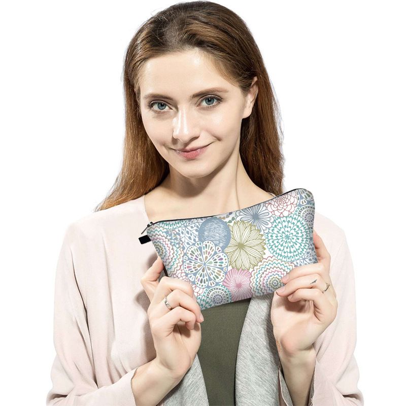 Makeup Bag Toiletry Pouch Cosmetic Bag with Zipper Travel Packing Bag 8.7x 5.3 Inch Small Cosmetic Bags Accessory Organizer