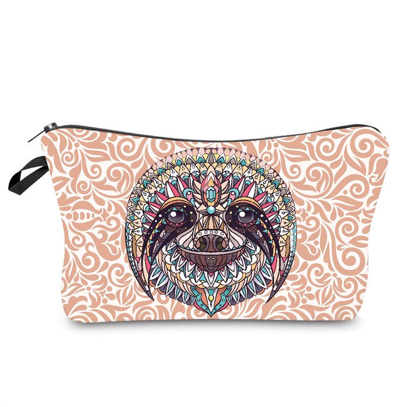 Cartoon Cute Sloth Printing Cosmetic Bag Wallet Mini Wallets Coin Purses Kids Bags Female Pouch Change Purse Children's Zero Wallet Cartoon Bags