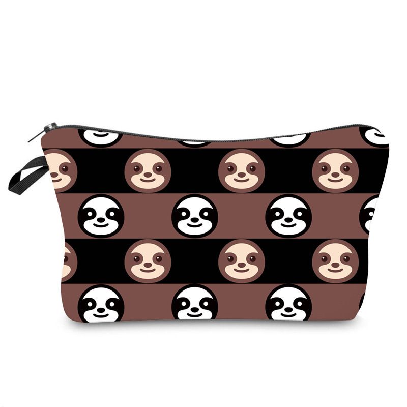 Cartoon Cute Sloth Printing Cosmetic Bag Wallet Mini Wallets Coin Purses Kids Bags Female Pouch Change Purse Children's Zero Wallet Cartoon Bags