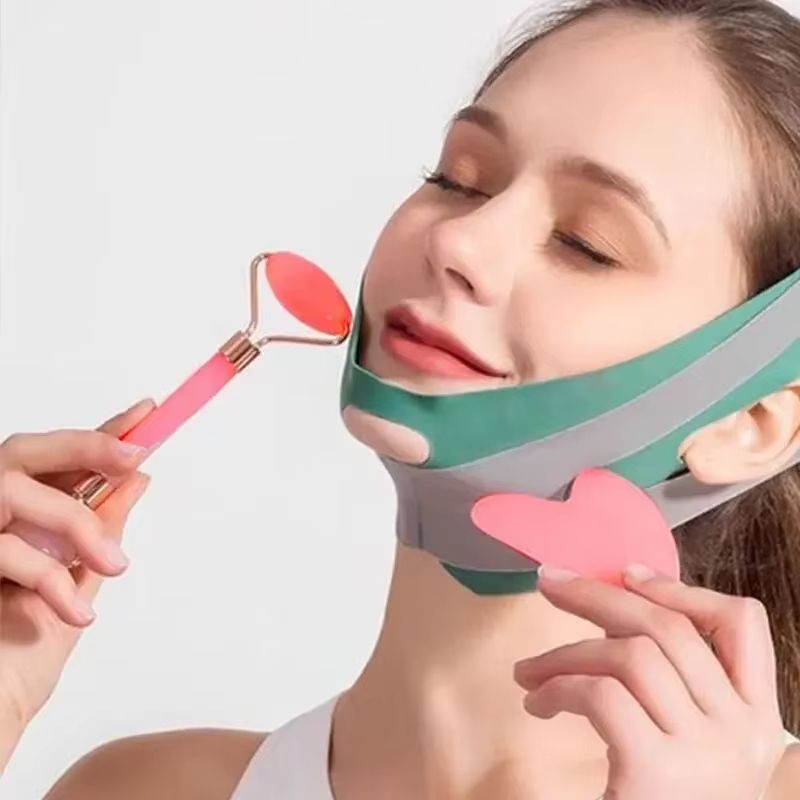 3 Piece/Set Gua Sha Board Roller Scraping Massager Set Natural Resin Facial Lifting Skin Care Beauty Tools for Body Scraping Face Massage Beauty Tool Set with Gift Box