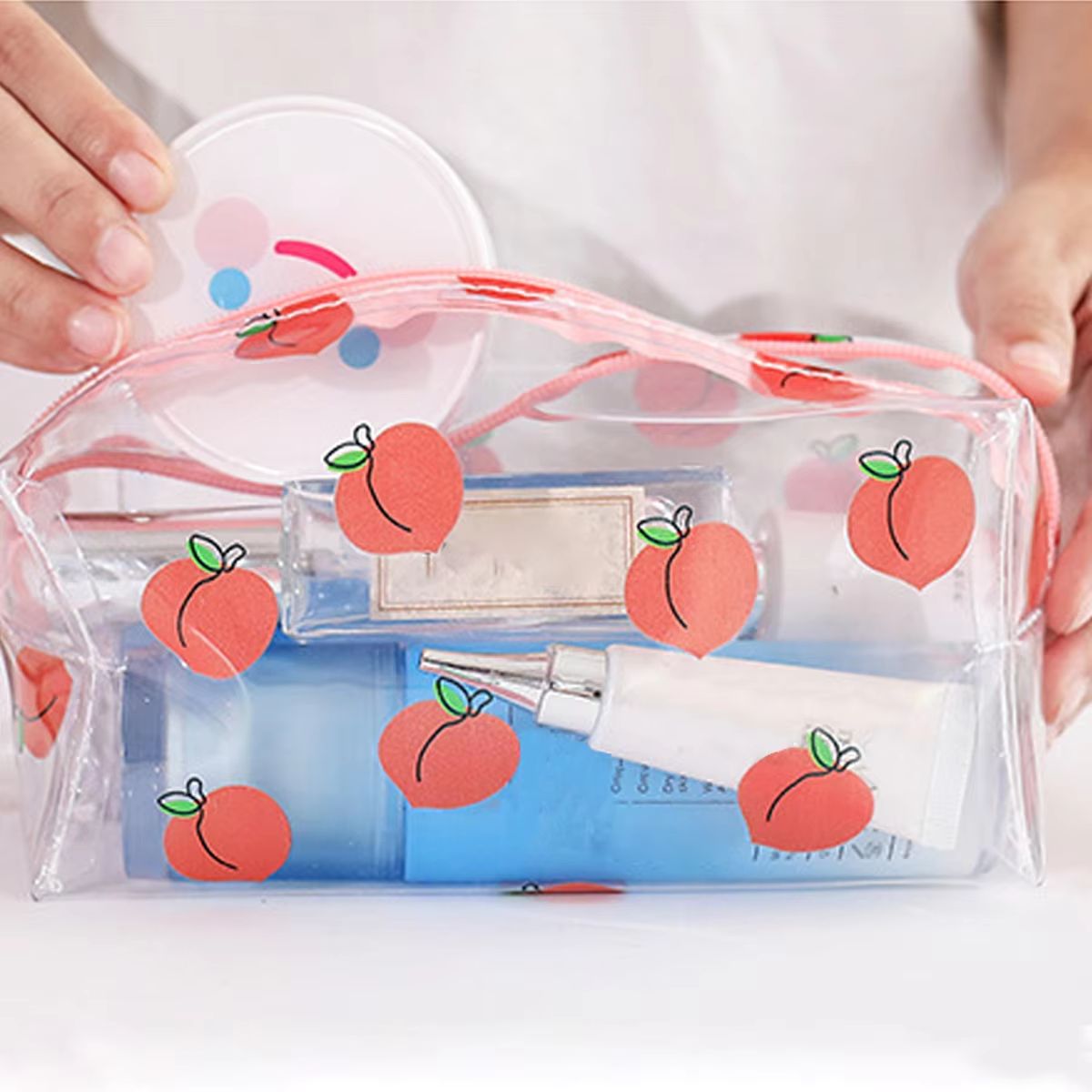 Butterfly Transparent Pencil Case Stationery Trousse Large Capacity Pen Case Make Up Bag School Supplies Pencil Pouch