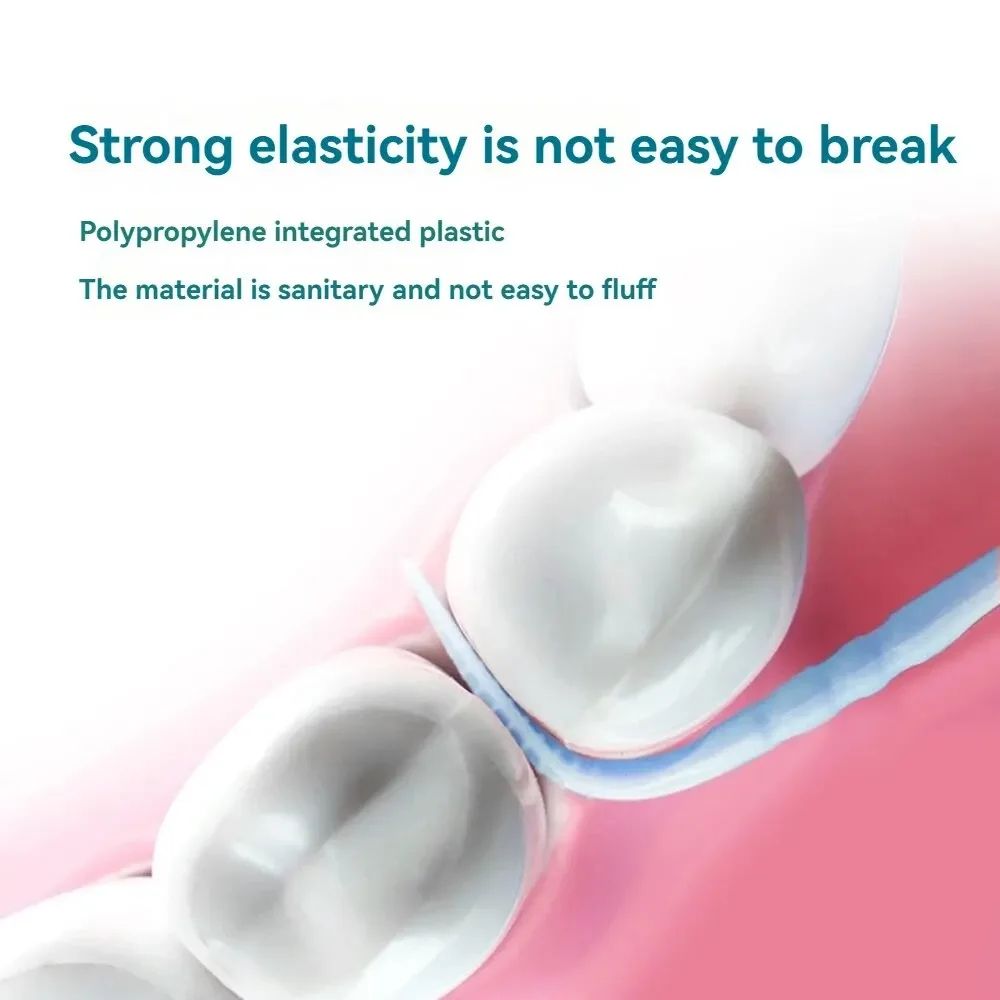 200pcs Boxed Toothpick Brush Portable Portable Plastic Toothpick Disposable Household Gap Brush Pick Toothpick Line