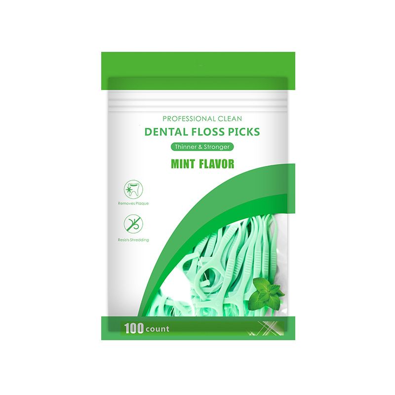 100PCS MINT DENTAL FLOSS FRESH MOUTH Cleaning Tools Floss Set Clean Between Teeth Toothpicks Boxed Dental Floss Picks