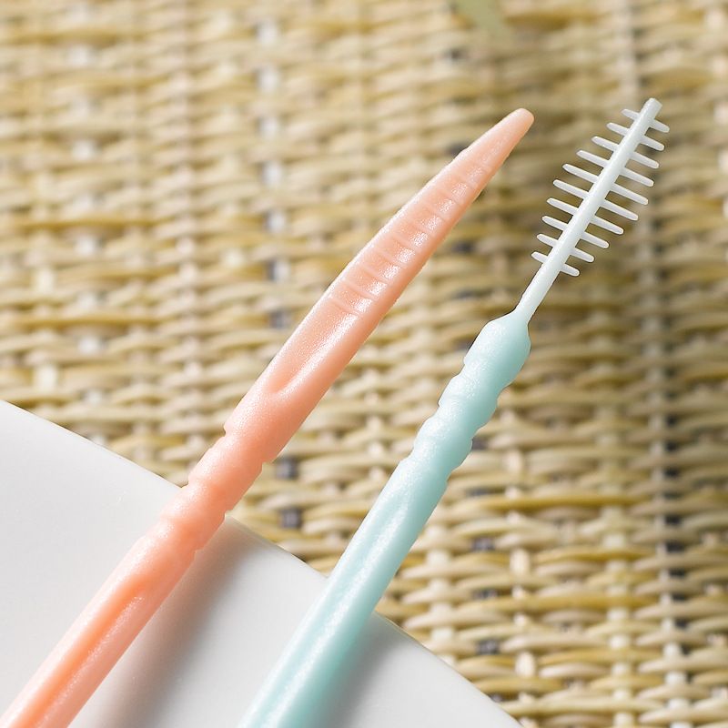 100pcs Toothpick Disposable Family Box Packed Portable Ultra Fine Pick Double Head High End Personality Creative Fruit Stick