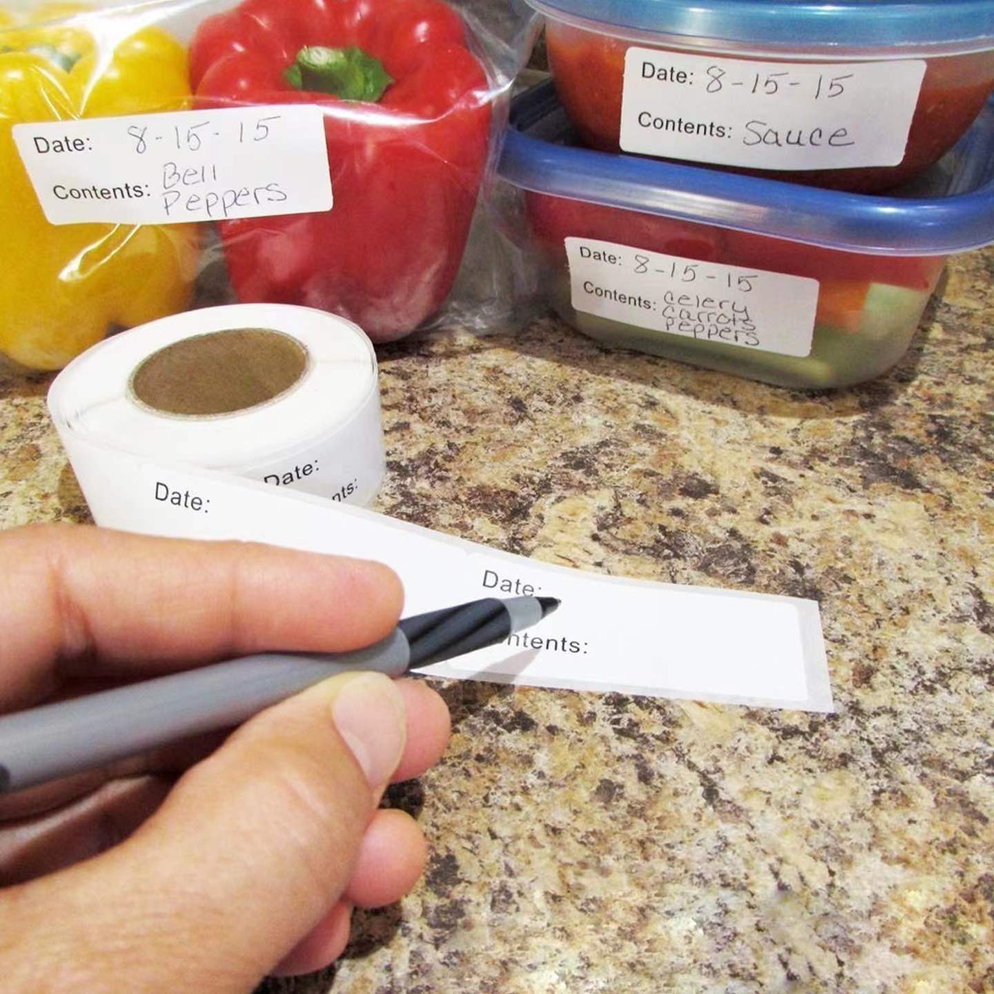 1 Roll Of Date Labels Stickers For Food Storage Labels Date Content Home Kitchen Packaging Condiments Mark Date Stickers Labels