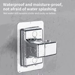 Non Punching Bathroom Handheld Shower Stand ABS Adjustable No Drilling Wall Mount Bracket