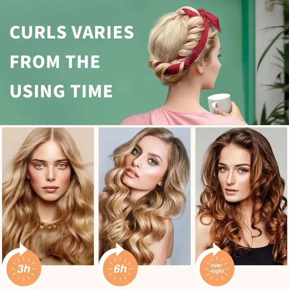 Heatless Curling Rod Headband No Heat Hair Curler Hair Rollers Soft Curlers Lazy Sleeping Curls Curling Hairband Styling Tools