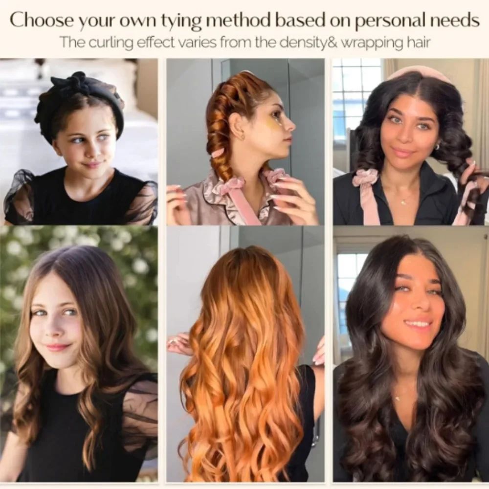 Heatless Curling Rod Headband No Heat Hair Curler Hair Rollers Soft Curlers Lazy Sleeping Curls Curling Hairband Styling Tools