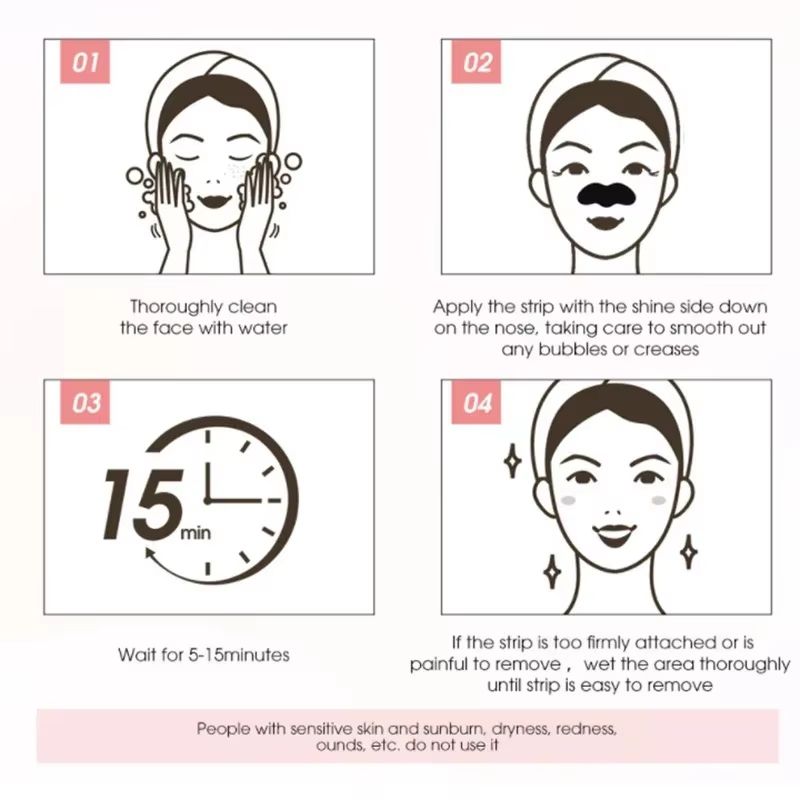 10pcs Nose Strips For Blackheads Acne Removal Instant Pore Unclogging Strips Deep Cleansing Nose Clean Patch New