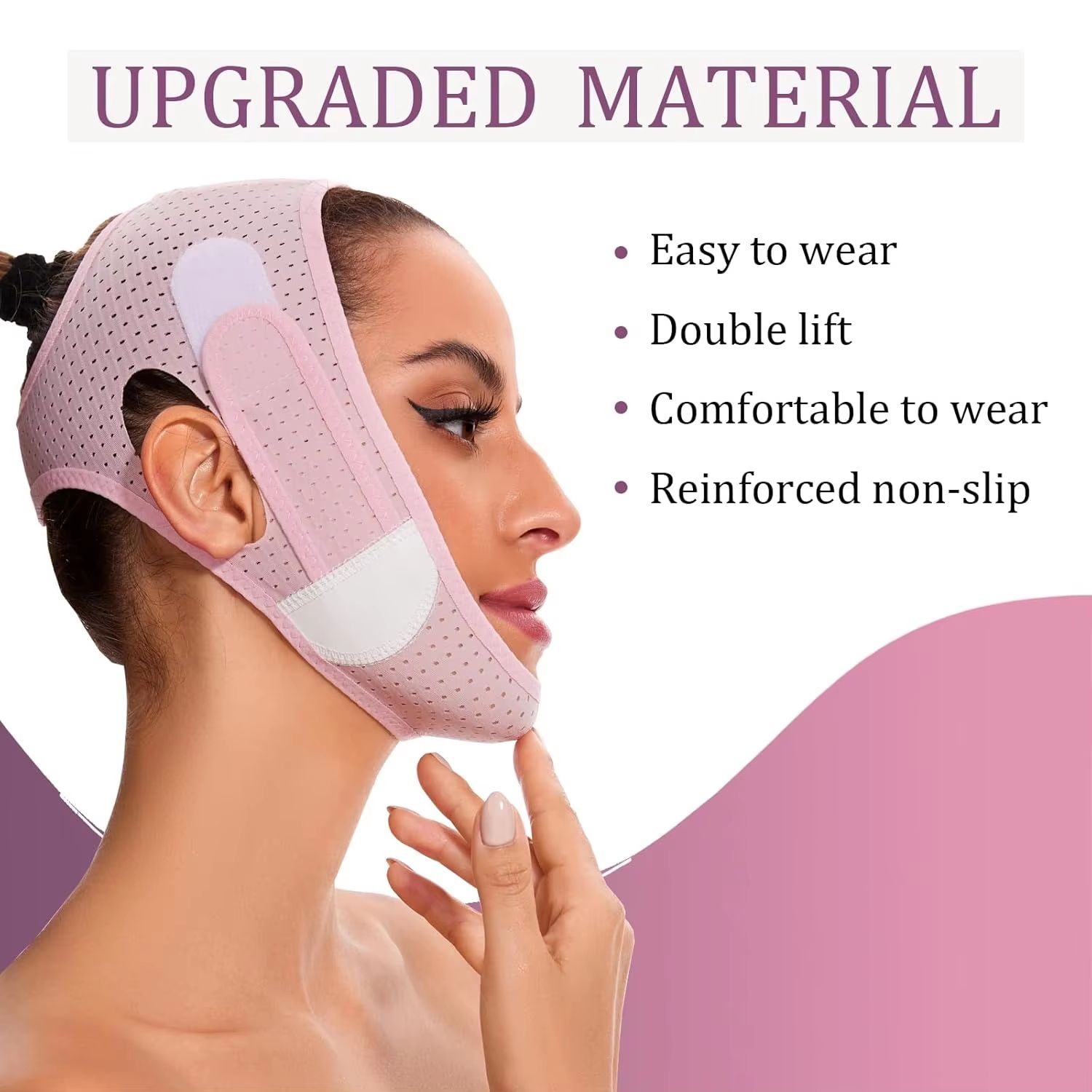 V-Line Mask Double Chin Reducer Strap for sleeping jawline Shaped Face slimming Jaw Exerciser lift tape Women
