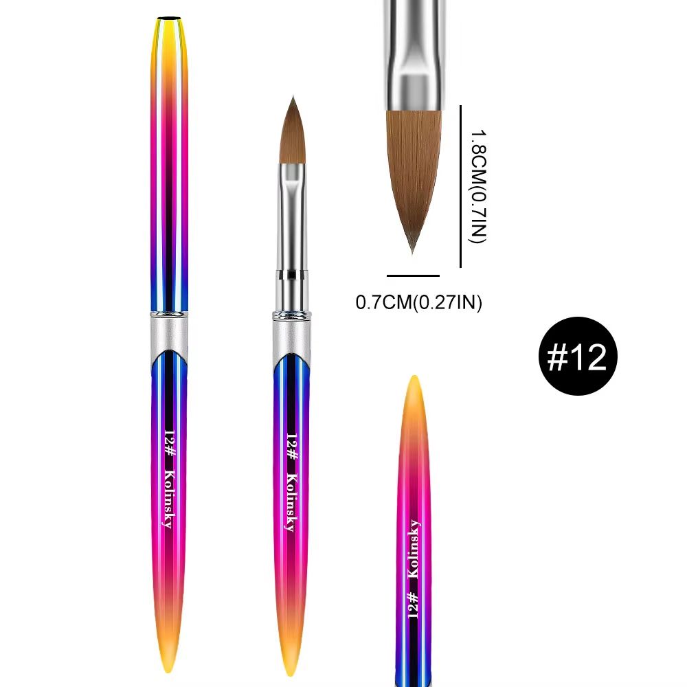 Nail Brush for Manicure Gel Brush for Nails Art Brush 3D Acrylic Liquid Powder Carving Gel Brush Liner Drawing Pen