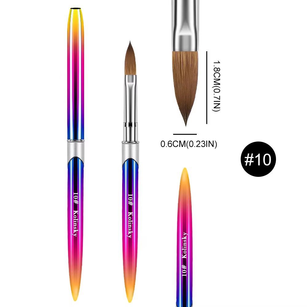 Nail Brush for Manicure Gel Brush for Nails Art Brush 3D Acrylic Liquid Powder Carving Gel Brush Liner Drawing Pen
