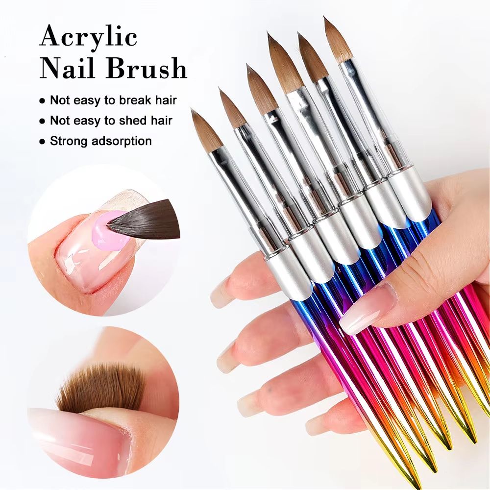Nail Brush for Manicure Gel Brush for Nails Art Brush 3D Acrylic Liquid Powder Carving Gel Brush Liner Drawing Pen