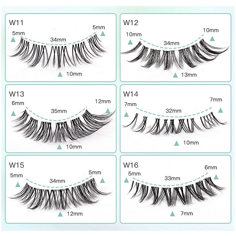5-pair Manga Eye A Shaped False Eyelashes Wet Lashes Thick Manhua Spiked Eyelashes Naturally Soft Douyin Makeup Lash Extension