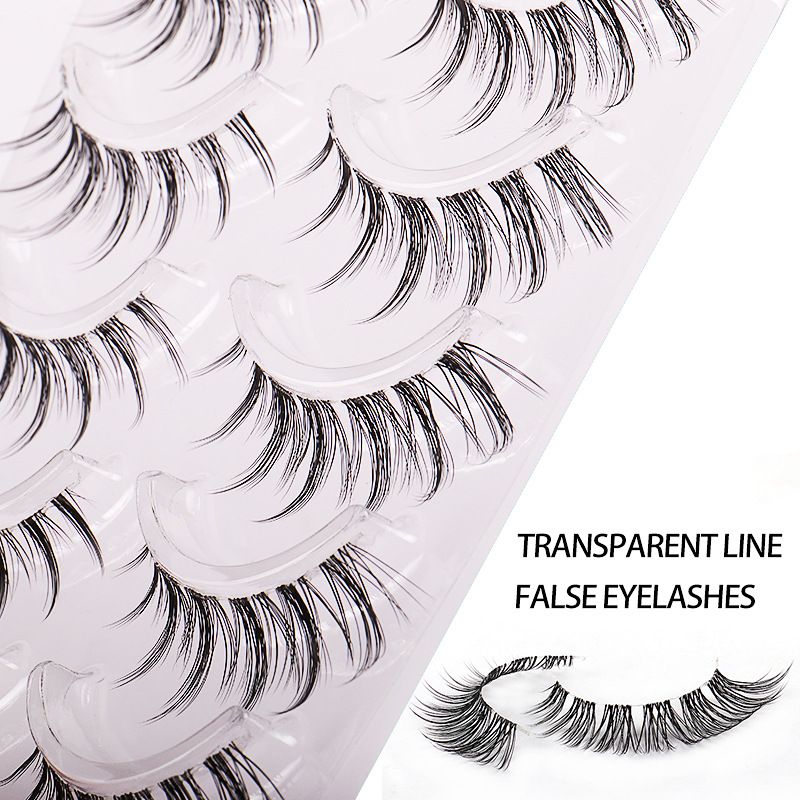 5-pair Manga Eye A Shaped False Eyelashes Wet Lashes Thick Manhua Spiked Eyelashes Naturally Soft Douyin Makeup Lash Extension