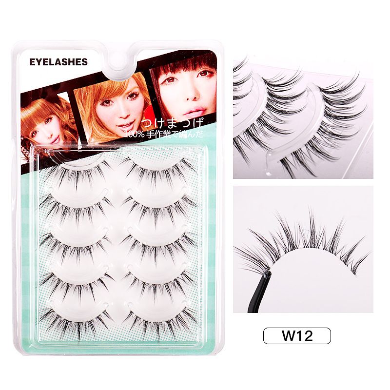 5-pair Manga Eye A Shaped False Eyelashes Wet Lashes Thick Manhua Spiked Eyelashes Naturally Soft Douyin Makeup Lash Extension