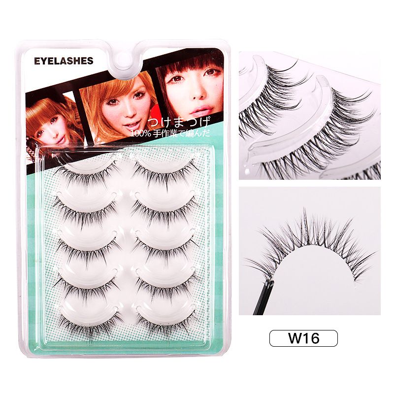 5-pair Manga Eye A Shaped False Eyelashes Wet Lashes Thick Manhua Spiked Eyelashes Naturally Soft Douyin Makeup Lash Extension