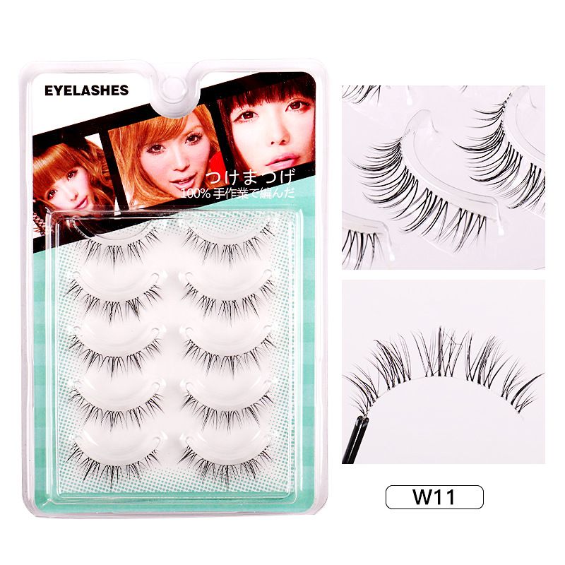 5-pair Manga Eye A Shaped False Eyelashes Wet Lashes Thick Manhua Spiked Eyelashes Naturally Soft Douyin Makeup Lash Extension