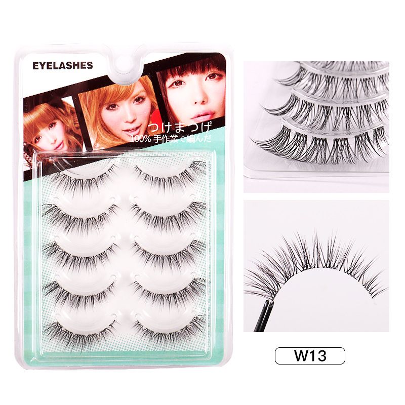 5-pair Manga Eye A Shaped False Eyelashes Wet Lashes Thick Manhua Spiked Eyelashes Naturally Soft Douyin Makeup Lash Extension