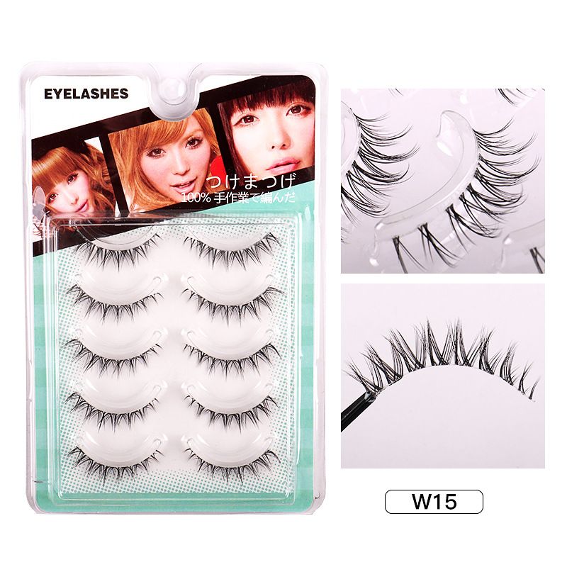 5-pair Manga Eye A Shaped False Eyelashes Wet Lashes Thick Manhua Spiked Eyelashes Naturally Soft Douyin Makeup Lash Extension
