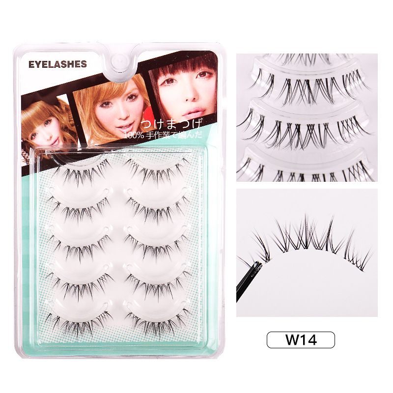5-pair Manga Eye A Shaped False Eyelashes Wet Lashes Thick Manhua Spiked Eyelashes Naturally Soft Douyin Makeup Lash Extension