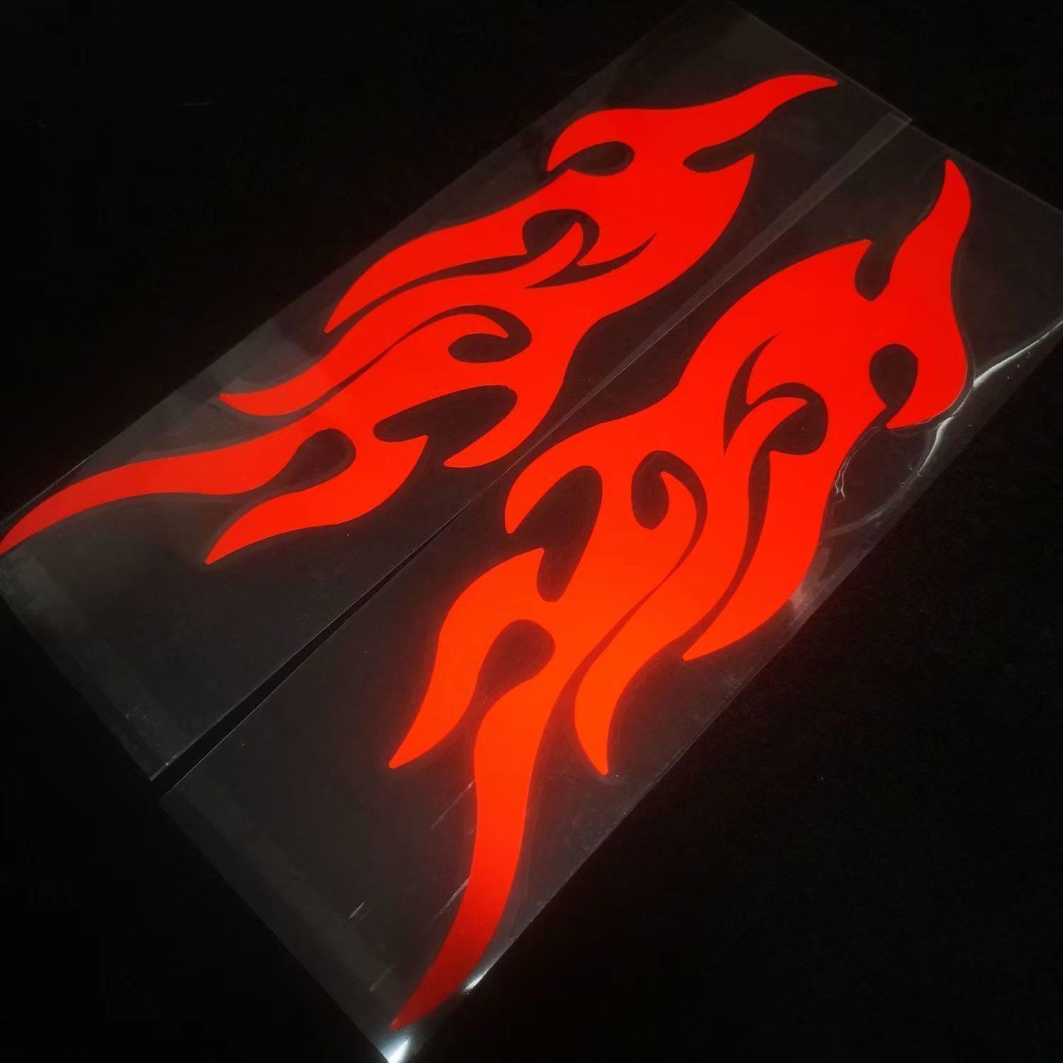 DIY Flame Car Motocycle Reflective Laser Rainbow Sticker Car Decor Reflective Decal Styling Sticker Covering Scratches Vehicle Stickers