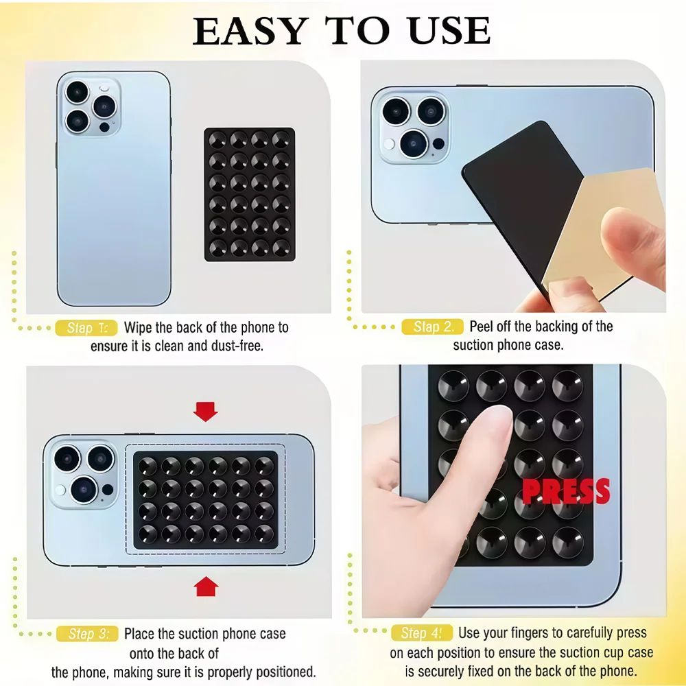 Candy Color Silicone Suction Phone Case Mount Non Slip Suction Cup Phone Stand Silicone Phone Holder For Selfies and Videos