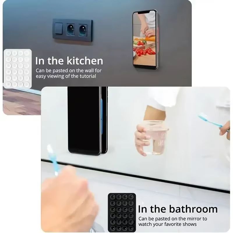 Candy Color Silicone Suction Phone Case Mount Non Slip Suction Cup Phone Stand Silicone Phone Holder For Selfies and Videos