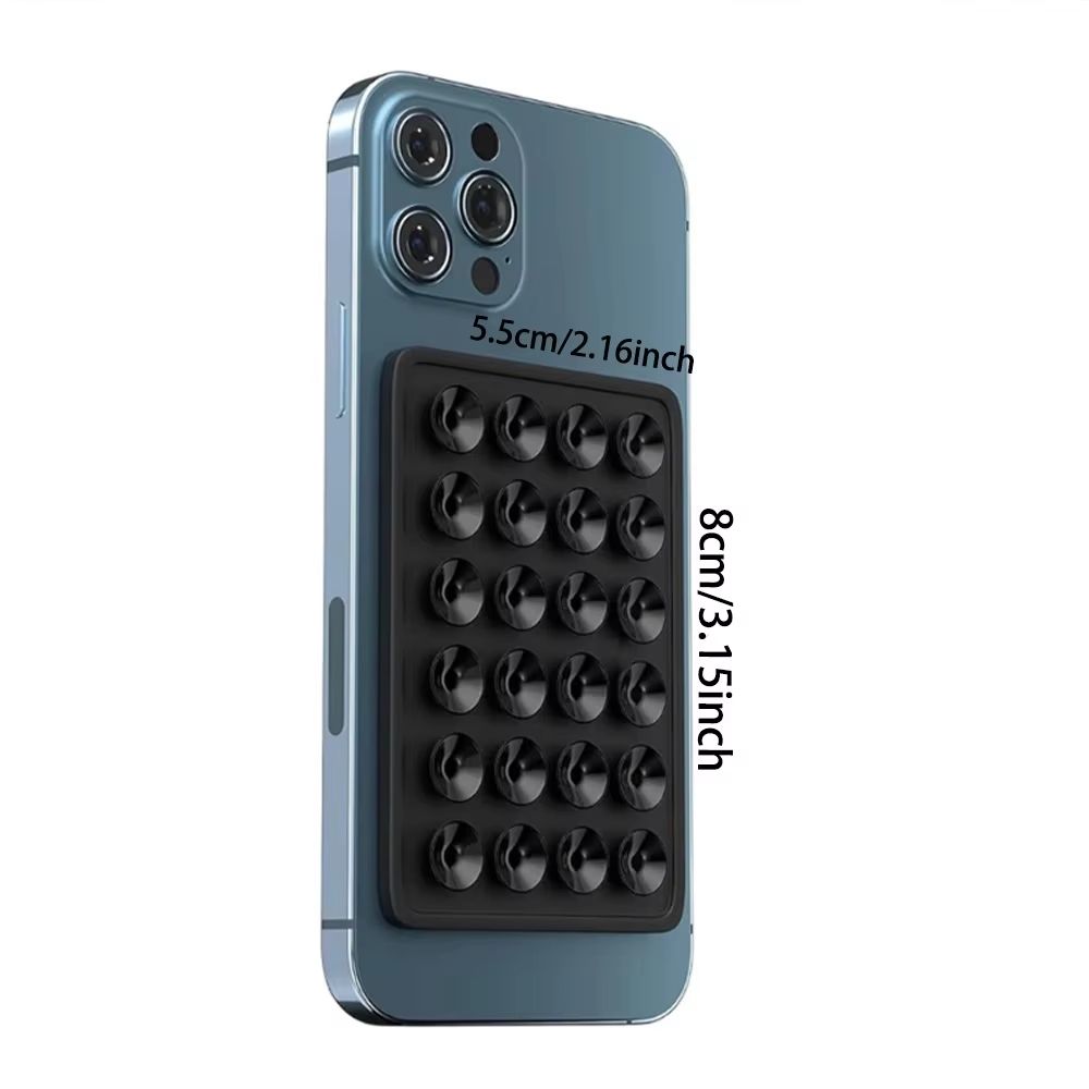 Candy Color Silicone Suction Phone Case Mount Non Slip Suction Cup Phone Stand Silicone Phone Holder For Selfies and Videos