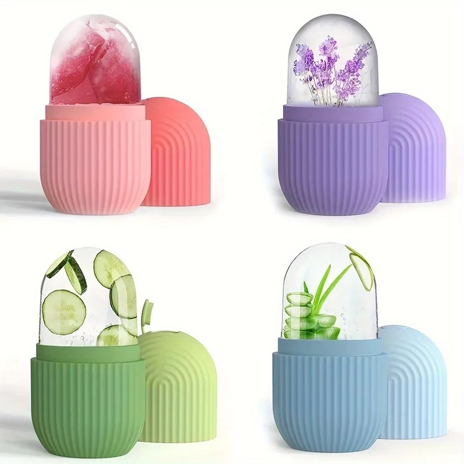 Reusable Ice Face Roller Beauty Ice Facial Rollers Mold Facial Massage Beauty Skin Care Tools Contour Leakproof Facial Massager