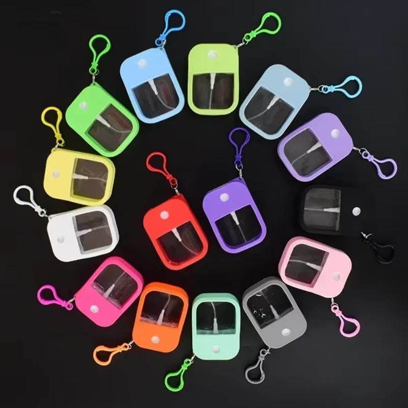 38ml Spray Small Sanitizing Spray Scented Vegan Hand Sanitizer with Keychain Perfume Alcohol Water Spray Bottle Travel