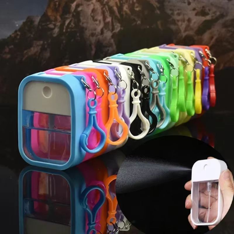 38ml Spray Small Sanitizing Spray Scented Vegan Hand Sanitizer with Keychain Perfume Alcohol Water Spray Bottle Travel