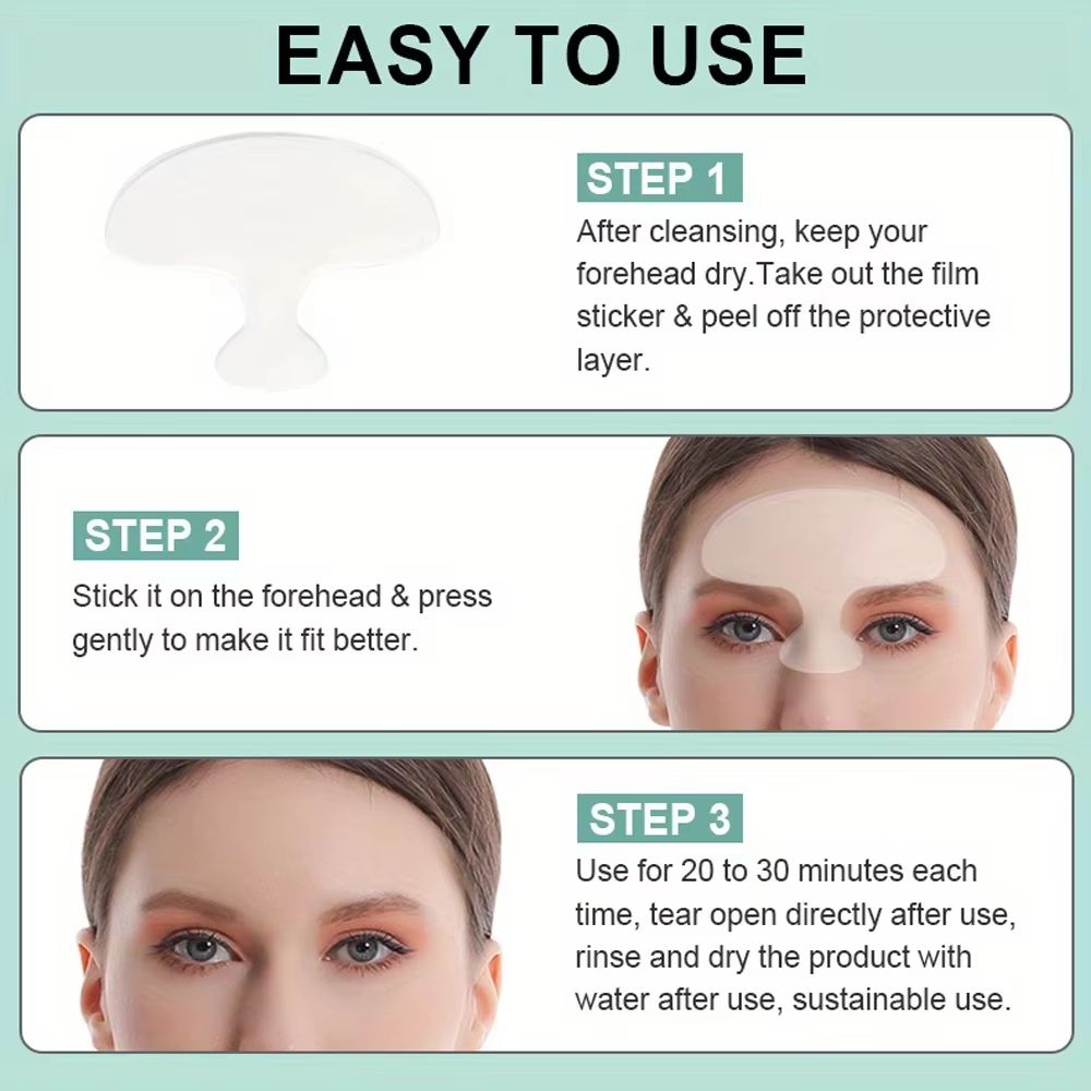 Silicone Face Anti Wrinkle Patches Forehead Wrinkle Patches Reusable Under Eye and Smile Line Patches Wrinkle Reduce for Women