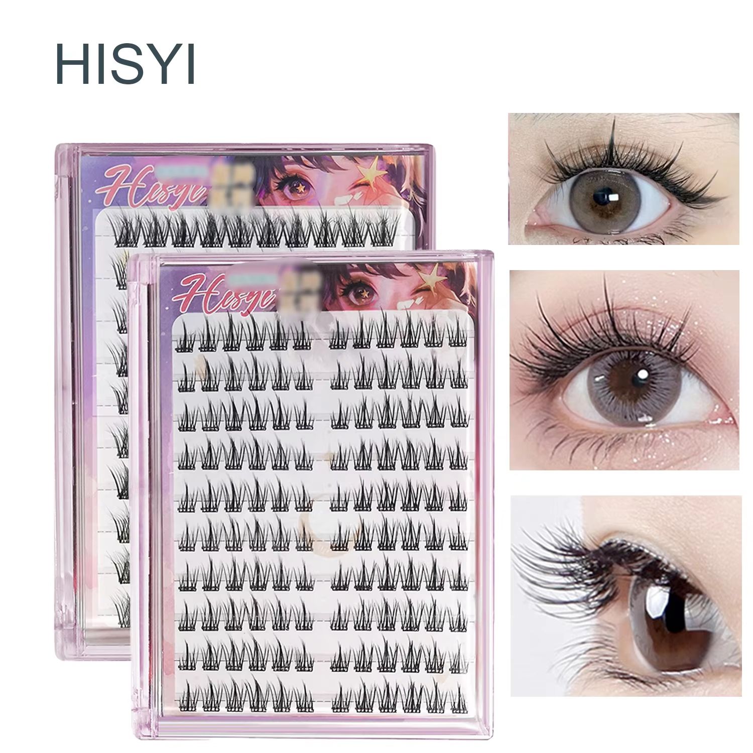 Self-Adhesive 3D Cluster Lashes – Glue-Free, Curling, Volumizing, Waterproof, DIY Easy Wear,For All Skin Types, Unisex