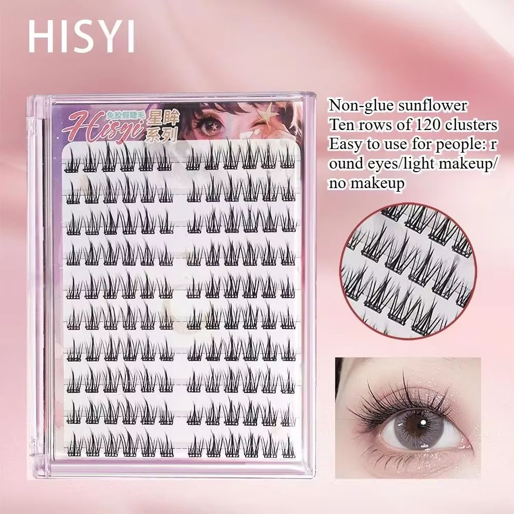 Self-Adhesive 3D Cluster Lashes – Glue-Free, Curling, Volumizing, Waterproof, DIY Easy Wear,For All Skin Types, Unisex