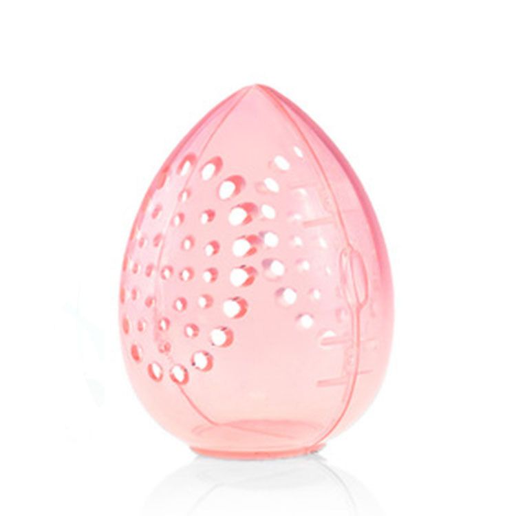 Beau Egg Storage Shell With Hole, Portable BreathablePowder Puff Box With Lid, Travel Holiday Supplies
